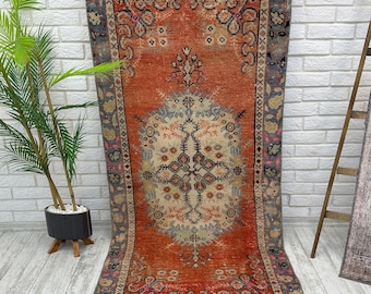 Vintage Area Rug, Handmade Rug, Gothic Rug, Outside Rugs, Turkish Rug, Area Rug, Vintage Rug, Handmade Oushak Rug, Bedroom Rug, 3.0x6.2 ft