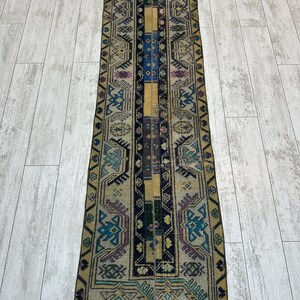 Handcrafted Turkish Runner Rug, Handmade Runner Rug, Puffy Turkish Runner Rug For Hallway, Feet Rug, Long Hallway Rug, Bohemian Rug image 7