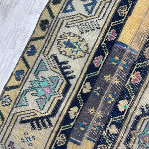 Handcrafted Turkish Runner Rug, Handmade Runner Rug, Puffy Turkish Runner Rug For Hallway, Feet Rug, Long Hallway Rug, Bohemian Rug image 5