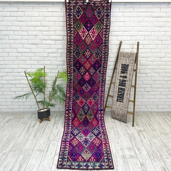 2x23 cm Herki Teppich, Teppich Läufer, Teppichläufer, Esszimmerteppich, Korridor Teppich, Rustikaler Läufer, Oushak Teppich Läufer, Wollteppich, Wohndekor Geschenk