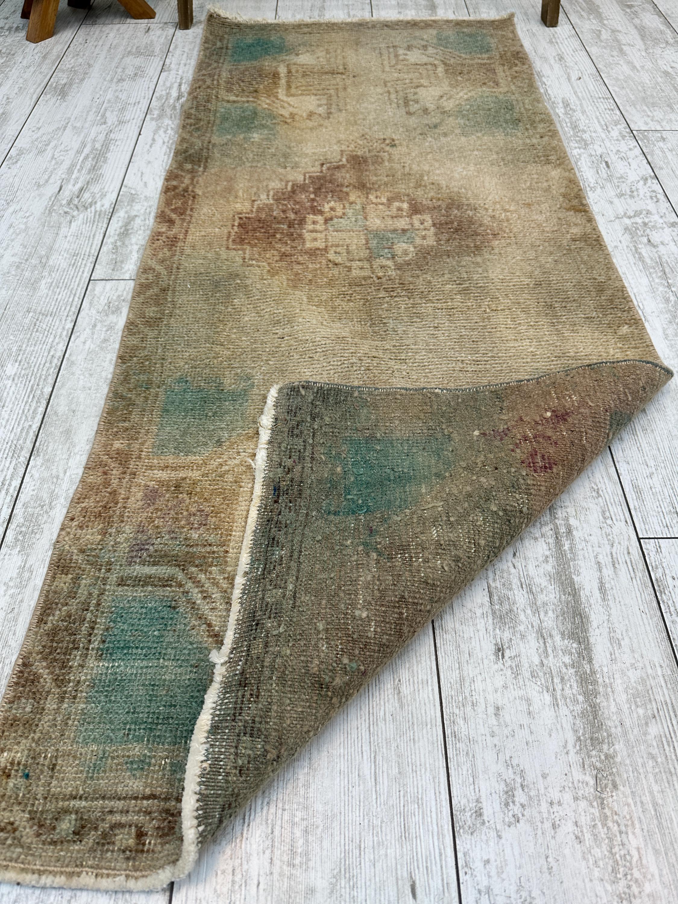 Small Clothe Rug Small Bathroom Rug, Cotton Rug, Area Rug, Small Oushak Rug, Small ...
