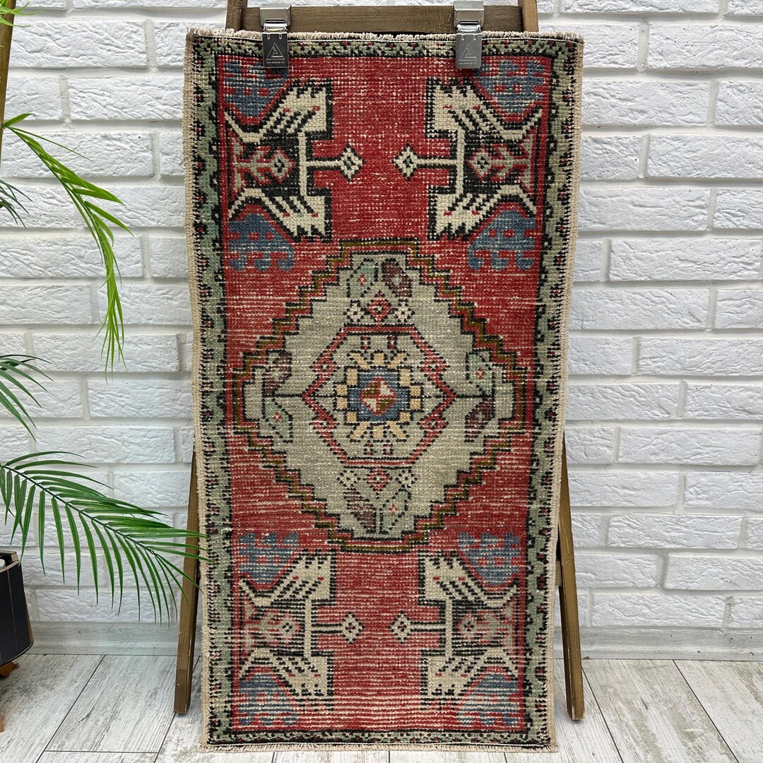 1x3 Small Kitchen Rug, Entryway Rug, Mini Area Rug, Mini Oushak Rug ...
