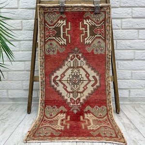 Small Natural Rug, Small Oriental Rug, Door Mat Rug, Oriental Rug, Aztec Rug, Small Persian Rug, Doormat Rug, Antique Rug, Small Area Rug