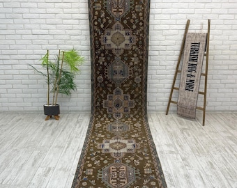 2x12 Handcrafted Turkish Runner Rug, Handmade Runner Rug, Puffy Turkish Runner Rug For Hallway, 2x12 Feet Rug, Long Hallway Rug, 2.7x12.1 ft