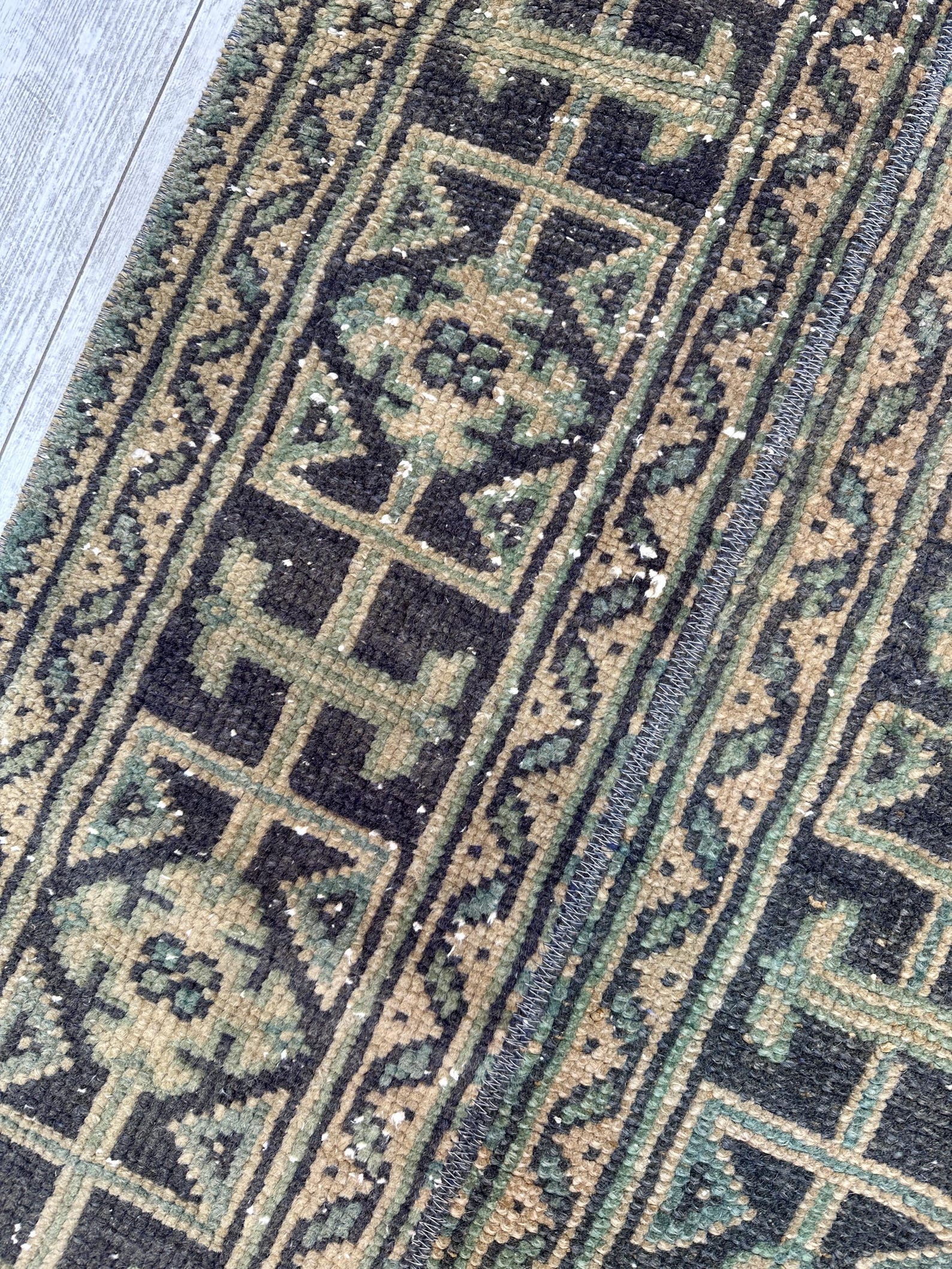 2x5 Turkish Runner Rug, Brown Vintage Rug, Handmade Rug, 2x5 Natural ...
