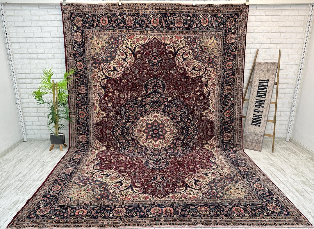 Large Turkish Rug 8x11 Extra Large Turkish Rug, Beige Handmade Rug, Wool Decor Rug ...