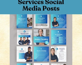 Modelos personalizáveis de mídia social para empresas de limpeza ou serviços de limpeza personalize no Canva postagens para publicidade no Instagram e Facebook