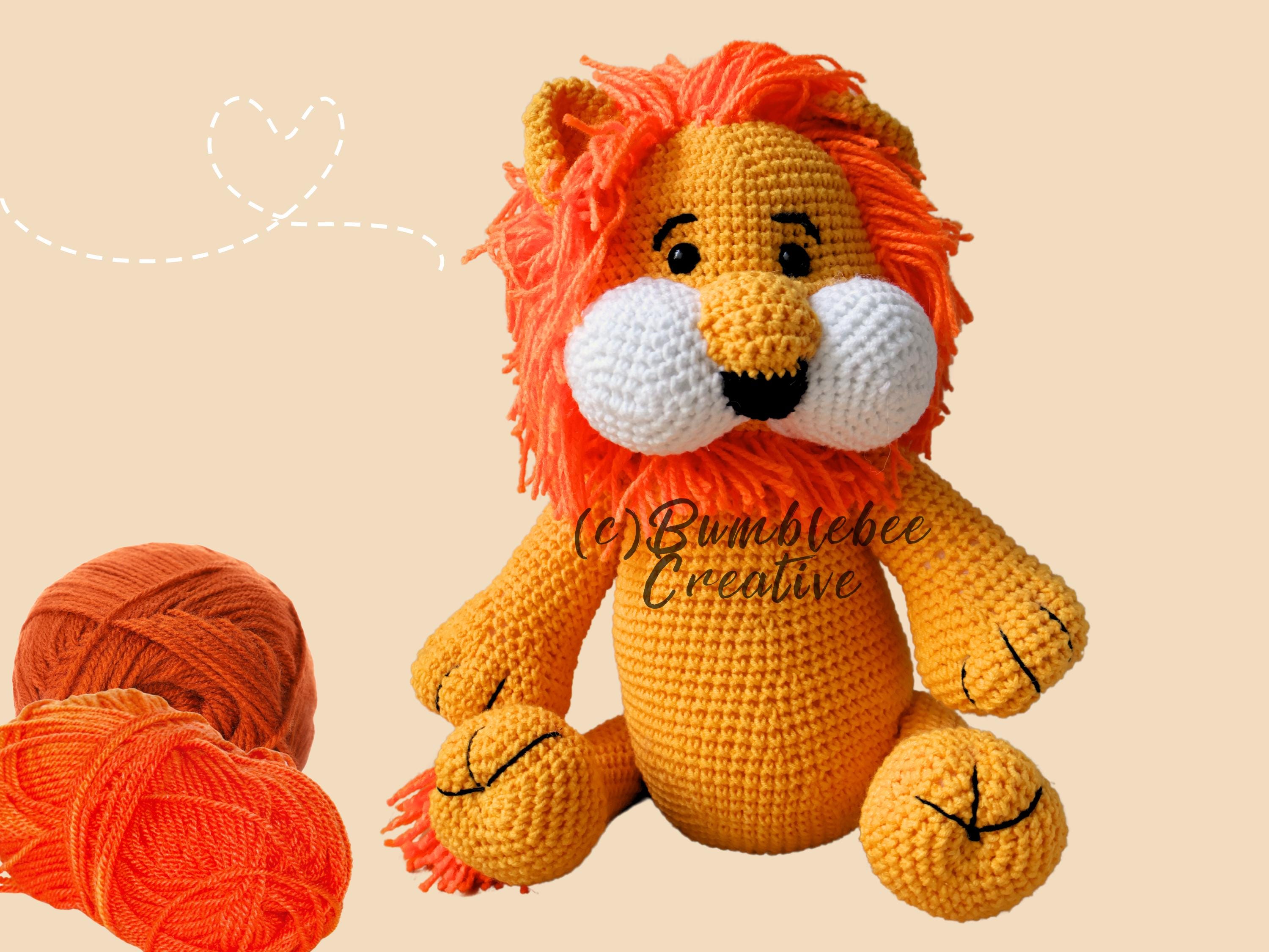 Lion Crochet Amigurumi Pattern Plush Kawaii Stuffed Animal Plushie Toy ...