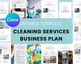 Cleaning company housekeeper service business plan customizable template  36 pages of pre-made market analysis structure cleaning business