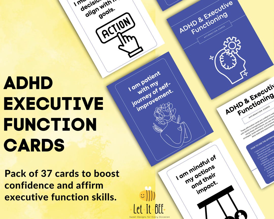 ADHD and Executive Function Affirmation Cards Instant PDF Download for ...