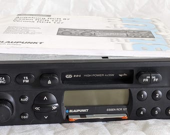 Vintage Blaupunkt Essen RCR 127 Car Radio Cassette – 1990s Retro Audio