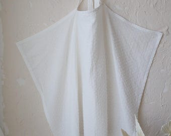 Organic Muslin Nursing Cover - Breastfeeding Apron& Pumping Cover - Double Gauze Cotton-Baby Shower Gift