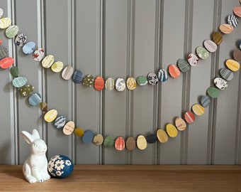 Paper Egg Garland | Easter Egg Garland | Easter Party Decoration | Easter Garland for Mantle | Easter Garland