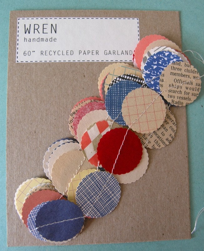 Recycled Paper Garland - The Realistic Mama
