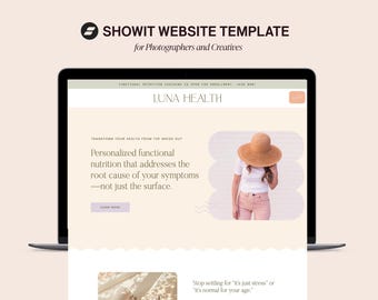 Modelo de site Showit, modelo de coach de saúde