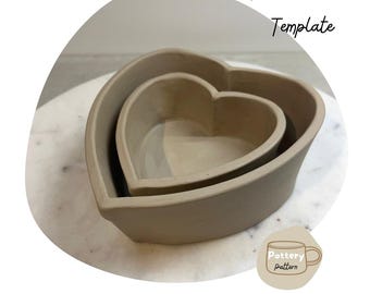 Pottery Heart Bowl Template | DIY Slab Dish (Digital Download)