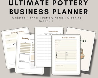 Pottery Business Planner | Expense & Marketing Tracker (PDF Template)