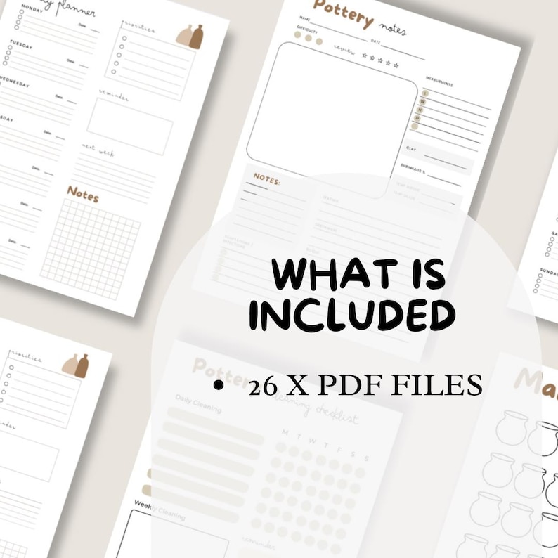 Pottery Business Planner | Expense & Marketing Tracker (PDF Template) - Etsy