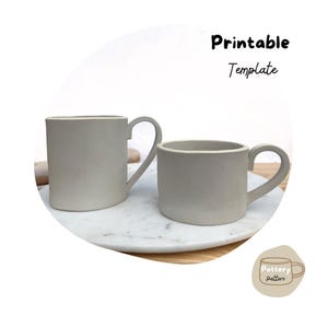 Mug Clay Template | Slab Mug Template | Clay Template | Pottery Template Mug Pottery Mug Pattern Template | Mug Template | Slab Built Mug