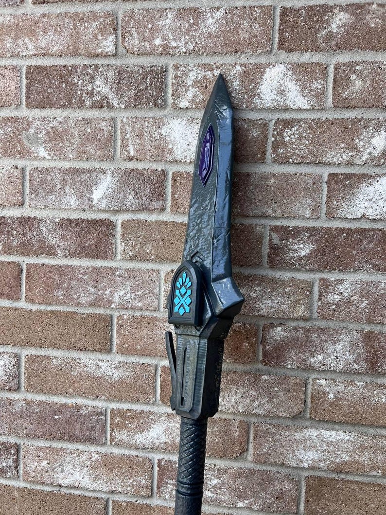 Black Steel Glaive Monster Hunter World Cosplay Item 1:1 Real Life Size Replica Für Convention oder Display Bild 4