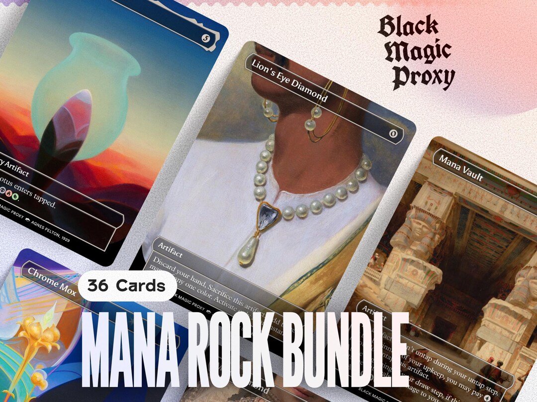 36× Mana Rocks Bundle — Custom Art Playtest Cards for Commander EDH - Etsy