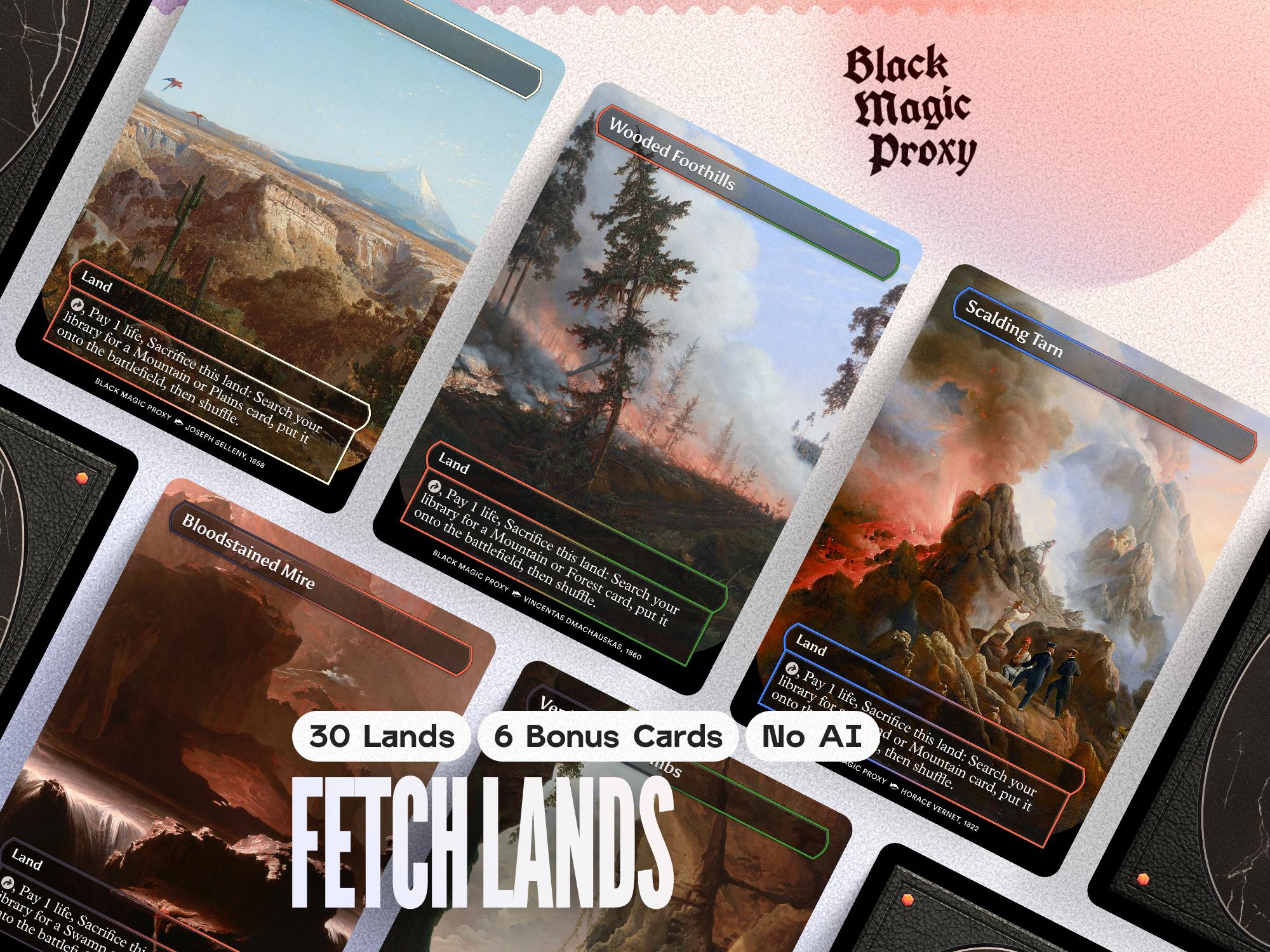 30+ Fetch Lands Proxy Bundle MTG  Classical Art Playtest Cards - Etsy
