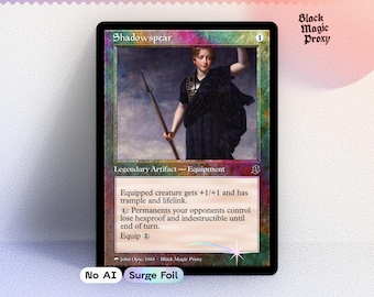Carta proxy Foil Shadowspear MTG — Carta di prova con illustrazione classica