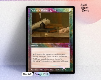 Carta proxy Foil Sensei's Divining Top MTG — Carta di prova di arte classica