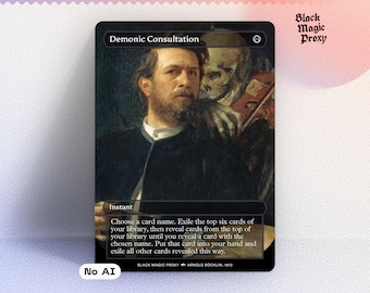 Demonic Consultation - Proxy Full Art Custom Card - Etsy