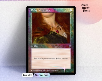 Carta proxy Foil Ruby Medallion MTG — Carta di prova di arte classica