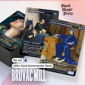Bruvac Mill MTG Commander Deck — 100+ Classical Art Playtest Cards