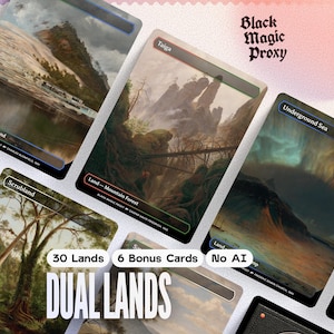 30+ Dual Lands Proxy Bundle MTG — Classical Art Playtest Cards