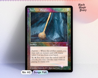 Carta proxy Foil Isochron Scepter MTG — Carta di prova di arte classica