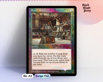 Carta proxy Foil Scroll Rack MTG — Carta di prova di arte classica