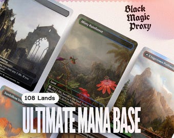 108× Lands Bundle — Ultimate Mana Base — Custom Art Playtest Cards for Commander EDH