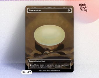 Mox Amber Proxy MTG — Classical Art Playtest Card