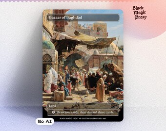 Bazaar of Baghdad Proxy MTG — Classical Art Playtest Card