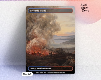 Volcanic Island Dual Land Alternate Art MTG Proxy - Etsy