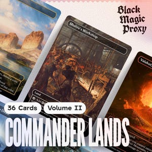 36× Commander Lands (deel II) — Custom Art Playtest-kaarten voor Commander EDH