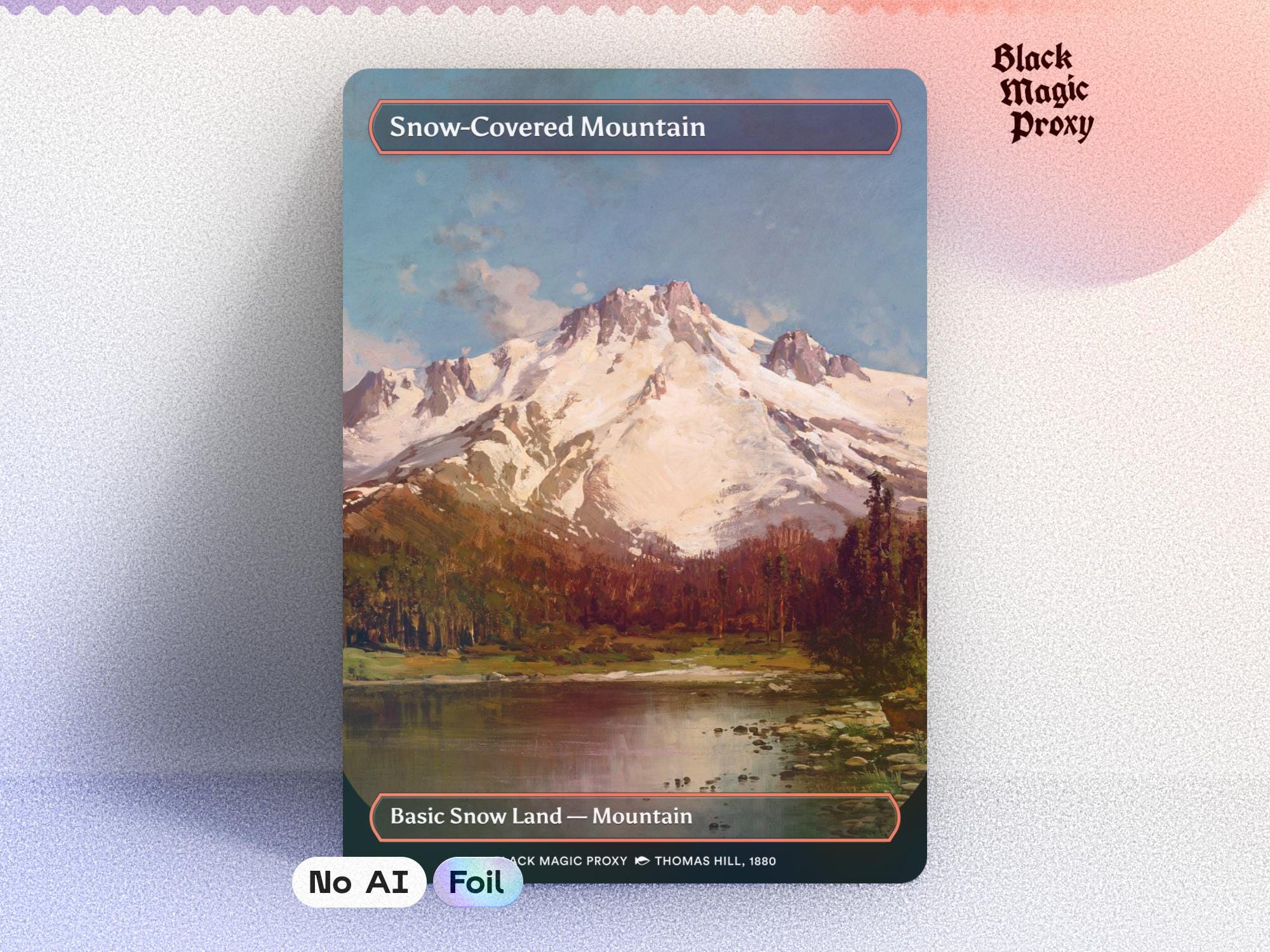 Foil Snow Mountain Proxy MTG — Classical Art Playtest Card - Etsy