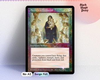 Carta proxy commemorativa foil di Akroma per MTG — Carta di prova di arte classica