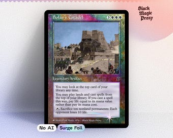 Carta proxy Foil Bolas's Citadel MTG — Carta di prova con illustrazione classica