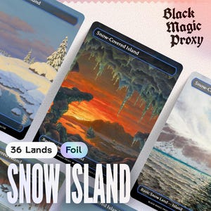 Paquete de 36 cartas foil de Isla Nevada — Isla Nevada — Cartas de prueba con arte personalizado para Commander EDH