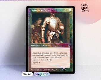 Carta proxy Foil Commander's Plate MTG — Carta di prova con illustrazione classica