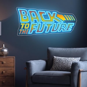 Letrero de neón personalizado: Letreros LED de Regreso al Futuro para decoración de pared con temática retro de fiesta Y2K de los años 80 y 90