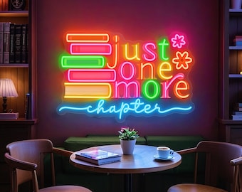 Personalized Library LED Sign: Custom Book Nook Decor
