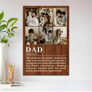 Impressão de definição de pai, presente de dia dos pais da filha, pôster de definição de pai, primeiro presente de dia dos pais da esposa, presente de foto de pai pela primeira vez