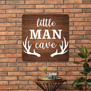 Man Cave Sign, Man Cave Personalized Canvas Decor, Man Cave Bar Sign, Personalized Fathers Day Gifts Sign, Custom Man Cave Sign