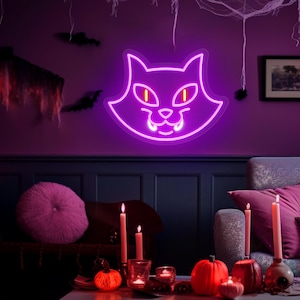 Bat Neon Sign: Halloween Wall Decor - LED Art Light