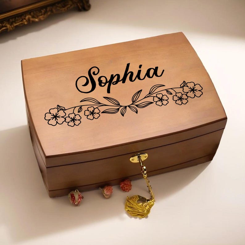 Custom Wood Jewelry Box: Double-layered Pine, Lockable Organizer - Etsy